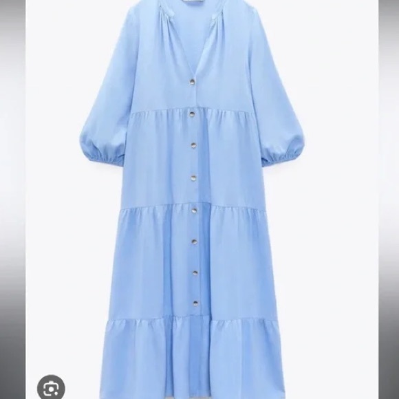 TIERED MIDI DRESS - Picture 7 of 7